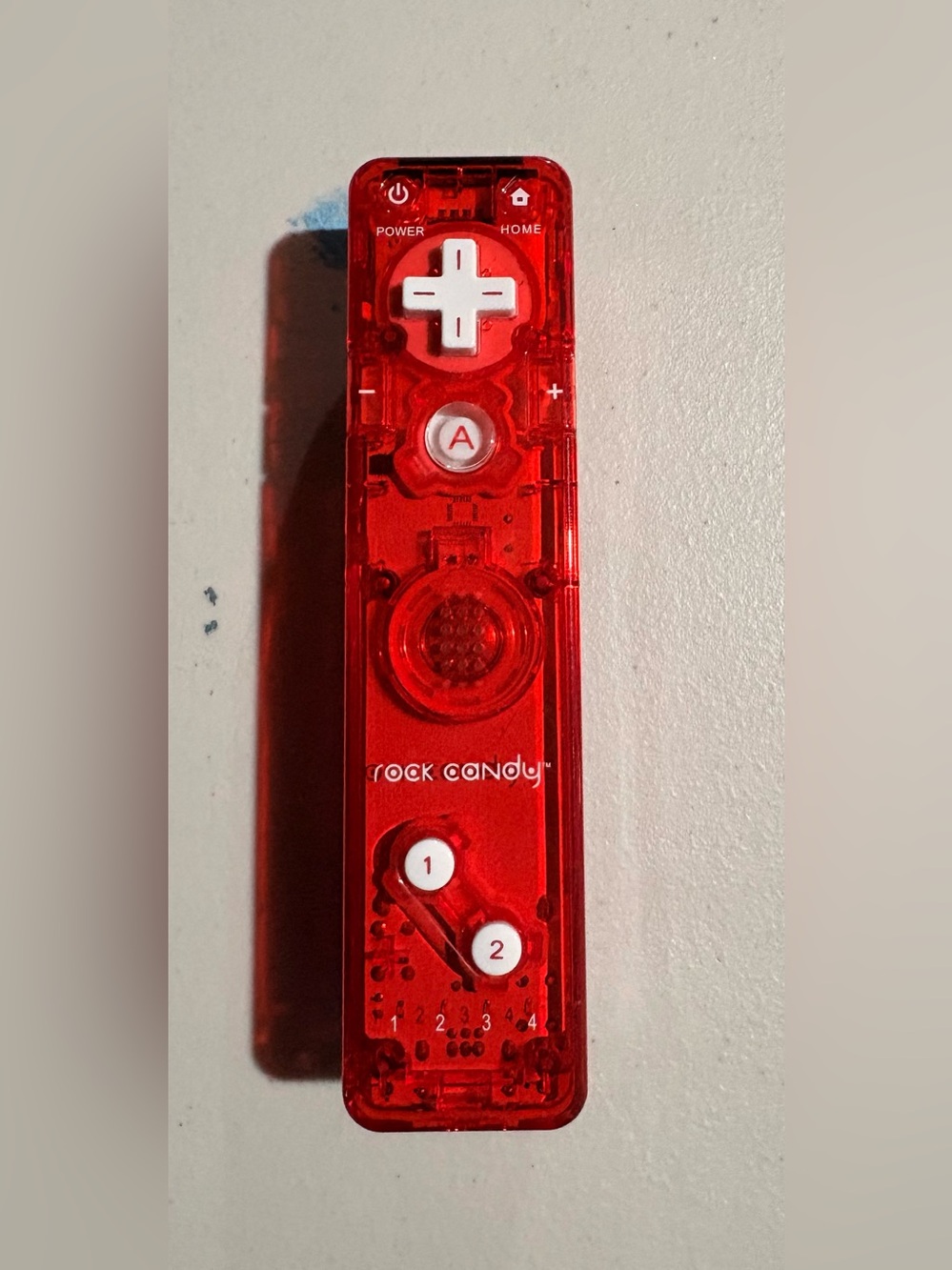 Rock Candy Red Wireless Controller for Nintendo Wii and Wii U - Red